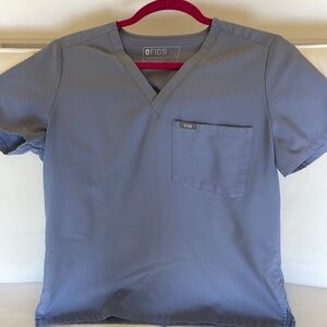 FIGS BLUE SCRUB TOP